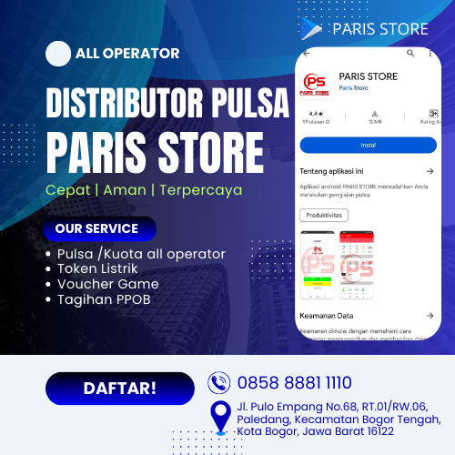 Distributor pulsa elektrik all operator harga grosir Bogor Selatan Kota Bogor
